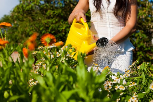 Installing a French drain system in a Surbiton property garden